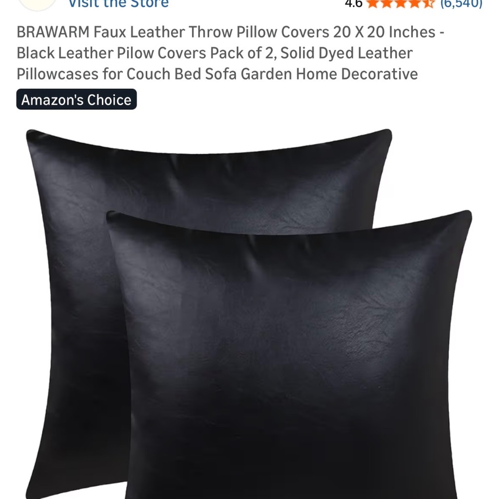 20x20 leather pillow covers